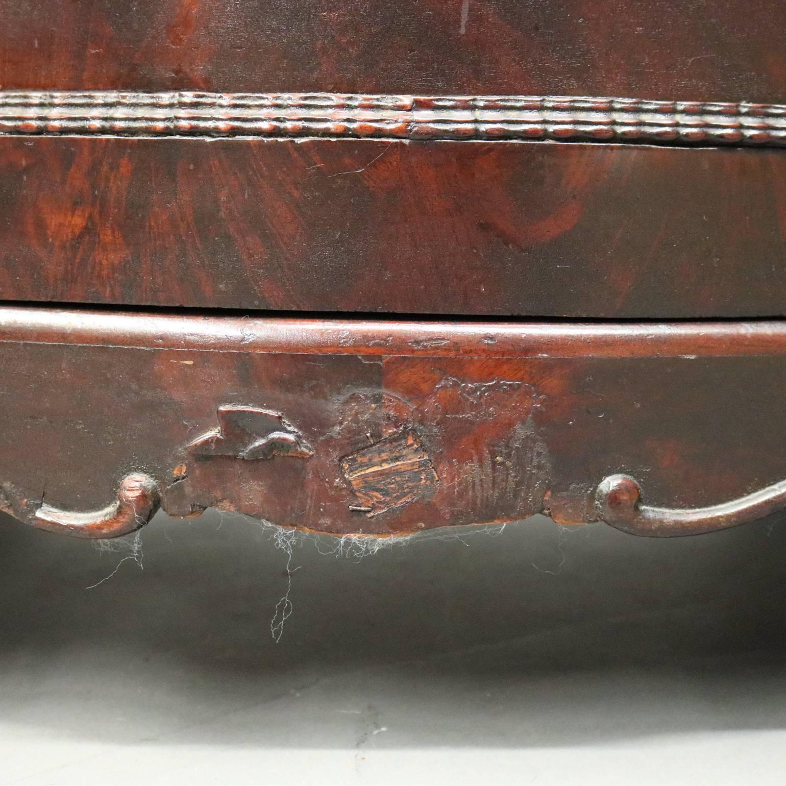 Antique Marble Top Mahogany Single Drawer Commode, circa 1880 3