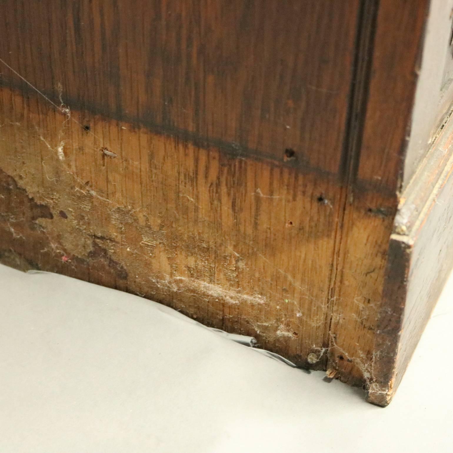 Carved Antique Art Nouveau Tree of Life Mahogany and Bronze Two-Piece Bookshelf