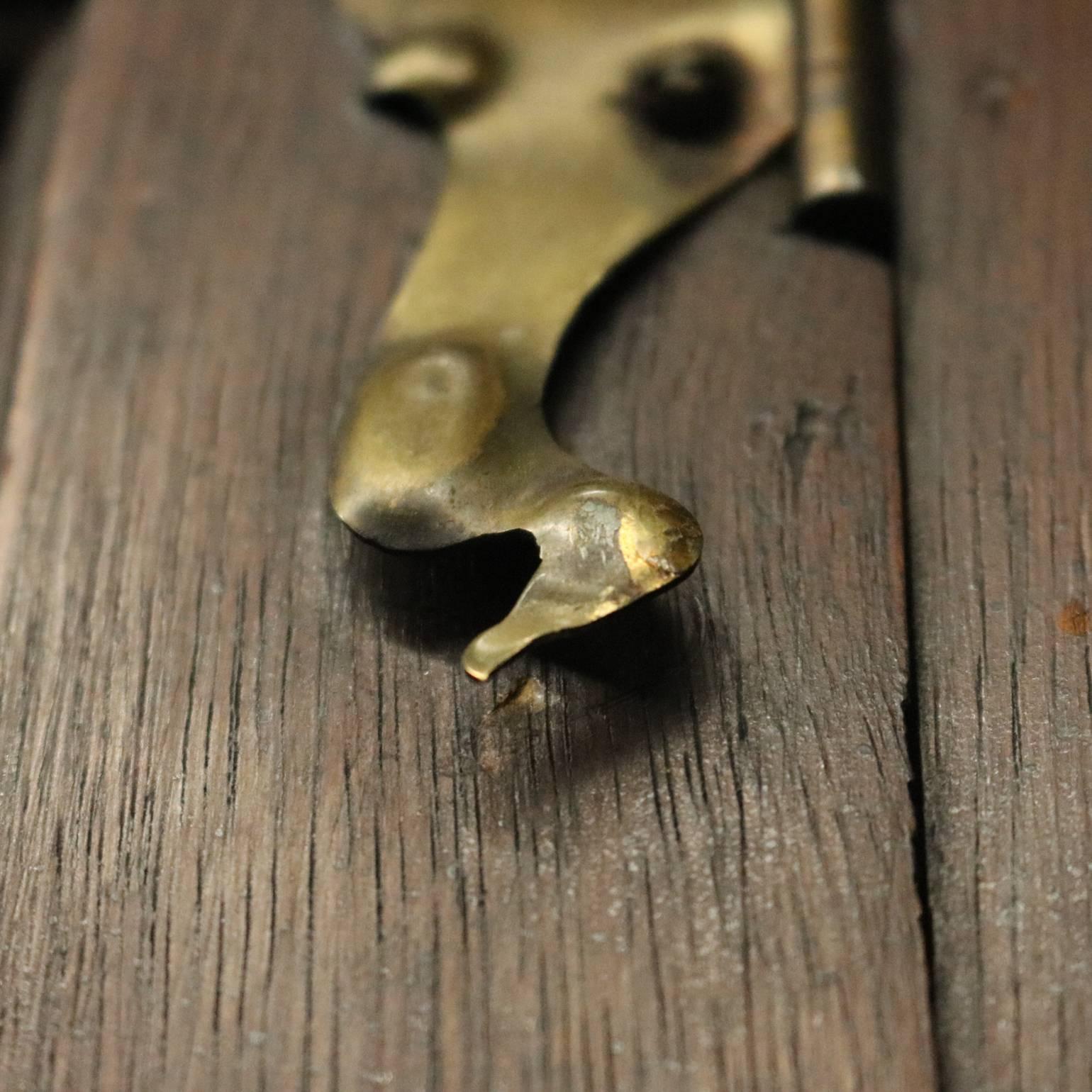 20th Century Antique Art Nouveau Tree of Life Mahogany and Bronze Two-Piece Bookshelf