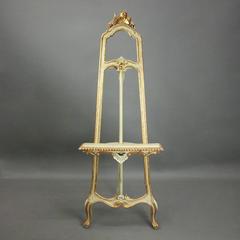 Vintage French, Louis XIV Style Painted and Gilt Adjustable Art Easel