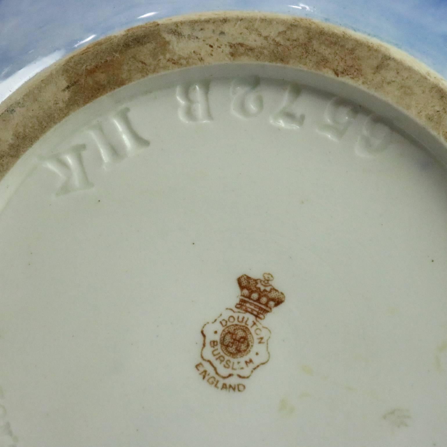 Antique English Royal Doulton Hand-Painted Porcelain Vase Stratford Church 4