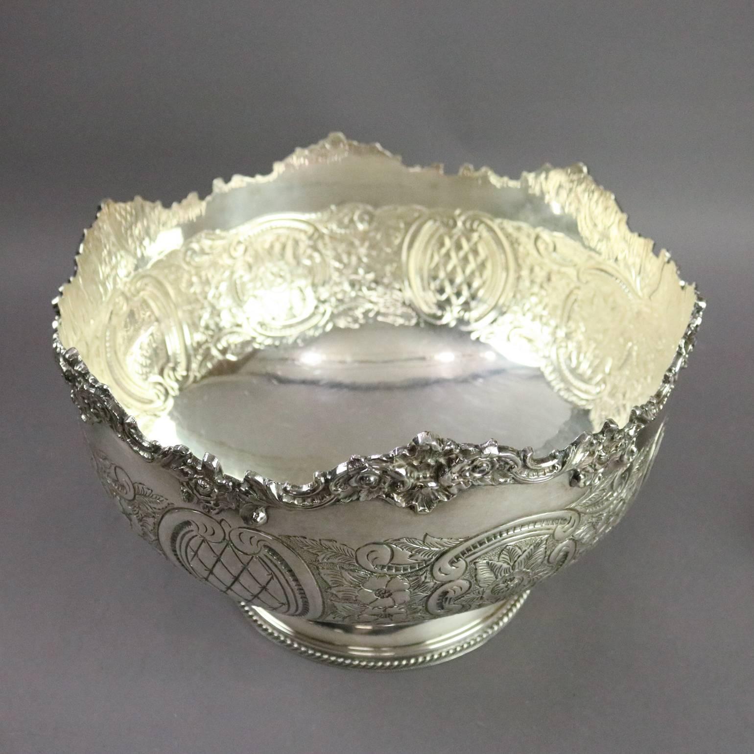 vintage silver punch bowl