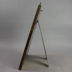 Antique Neoclassical Ebonized Bronze Picture Frame, Torchiere Crest, circa 1880