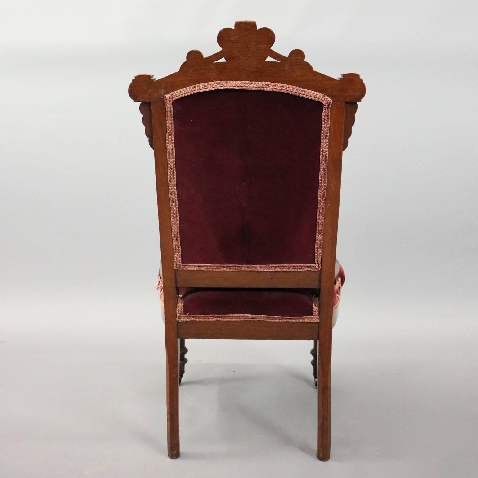 antique velvet chairs