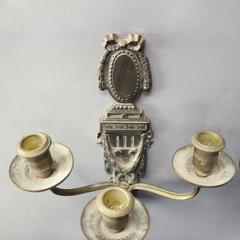 Pair of Federal Style Bronze Caldwell & Co Wall Sconce Candelabra, circa 1880