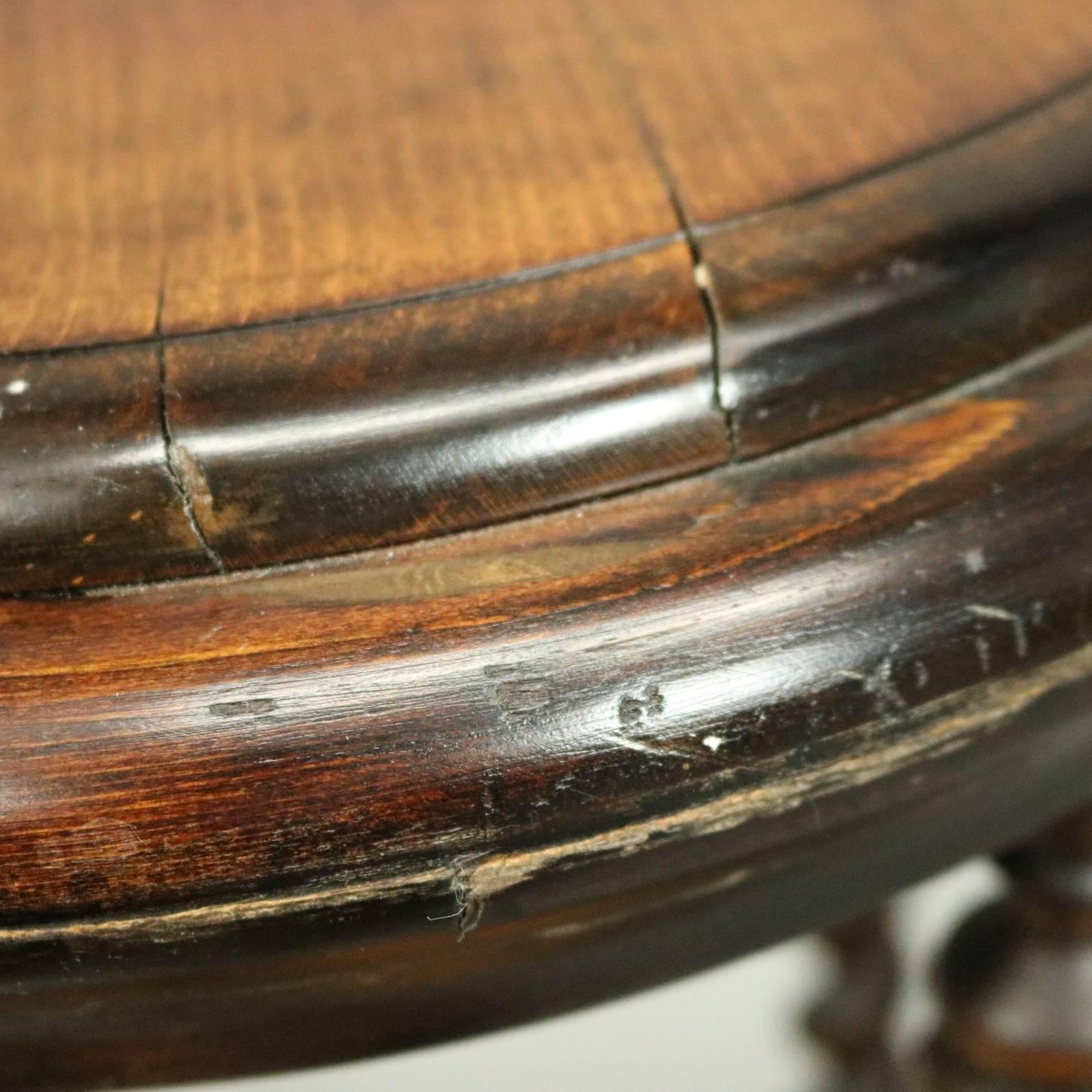 European Antique Barley Twist Mahogany Plant Stand Display, circa 1900