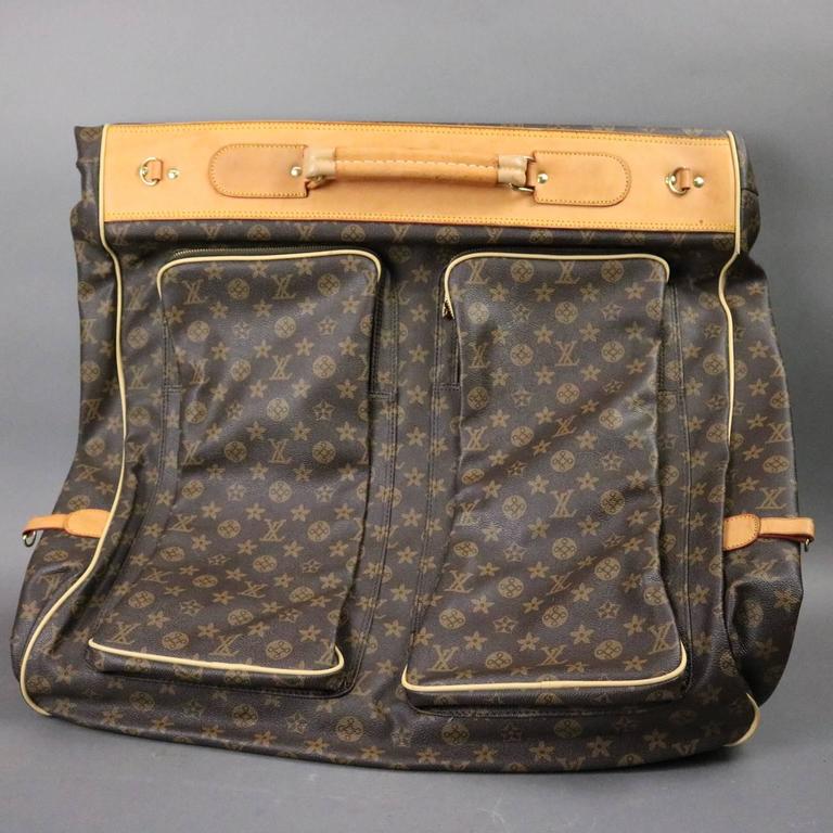 Vintage Louis Vuitton Style Garment Bag Luggage, circa 1970 at 1stdibs