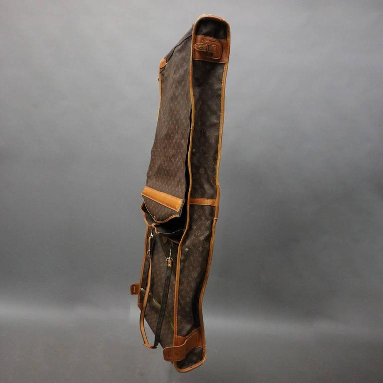 Vintage French Louis Vuitton Style Garment Bag, Made in France, circa 1970 at 1stdibs