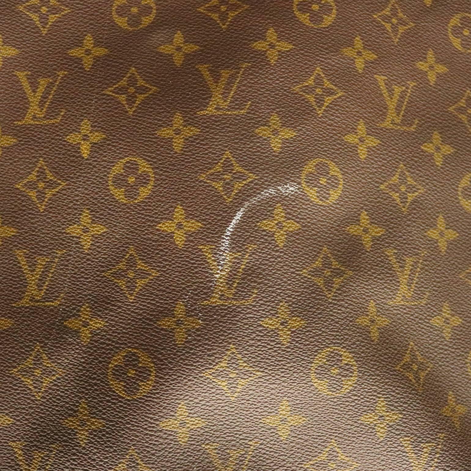 Vintage French Louis Vuitton Style Garment Bag, Made in France, circa 1970 In Good Condition In Big Flats, NY