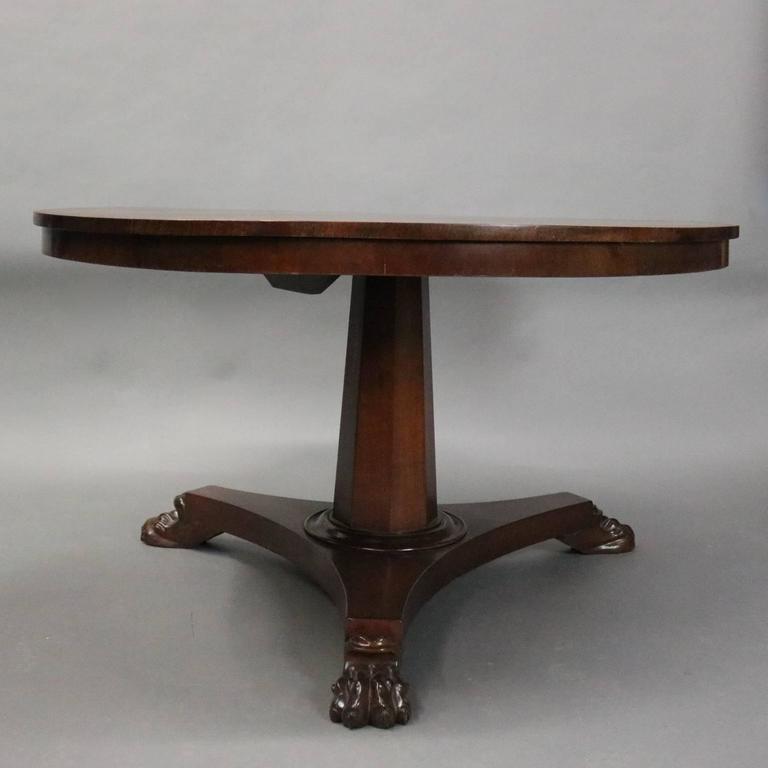 Antique Classical Empire Mahogany Tilt Top Dining Table ...