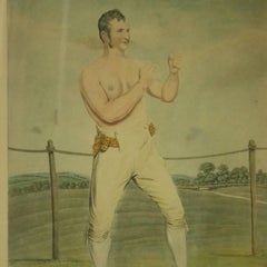Antique English Regency Boxing Portrait "Tom Cribb, Champion of England"