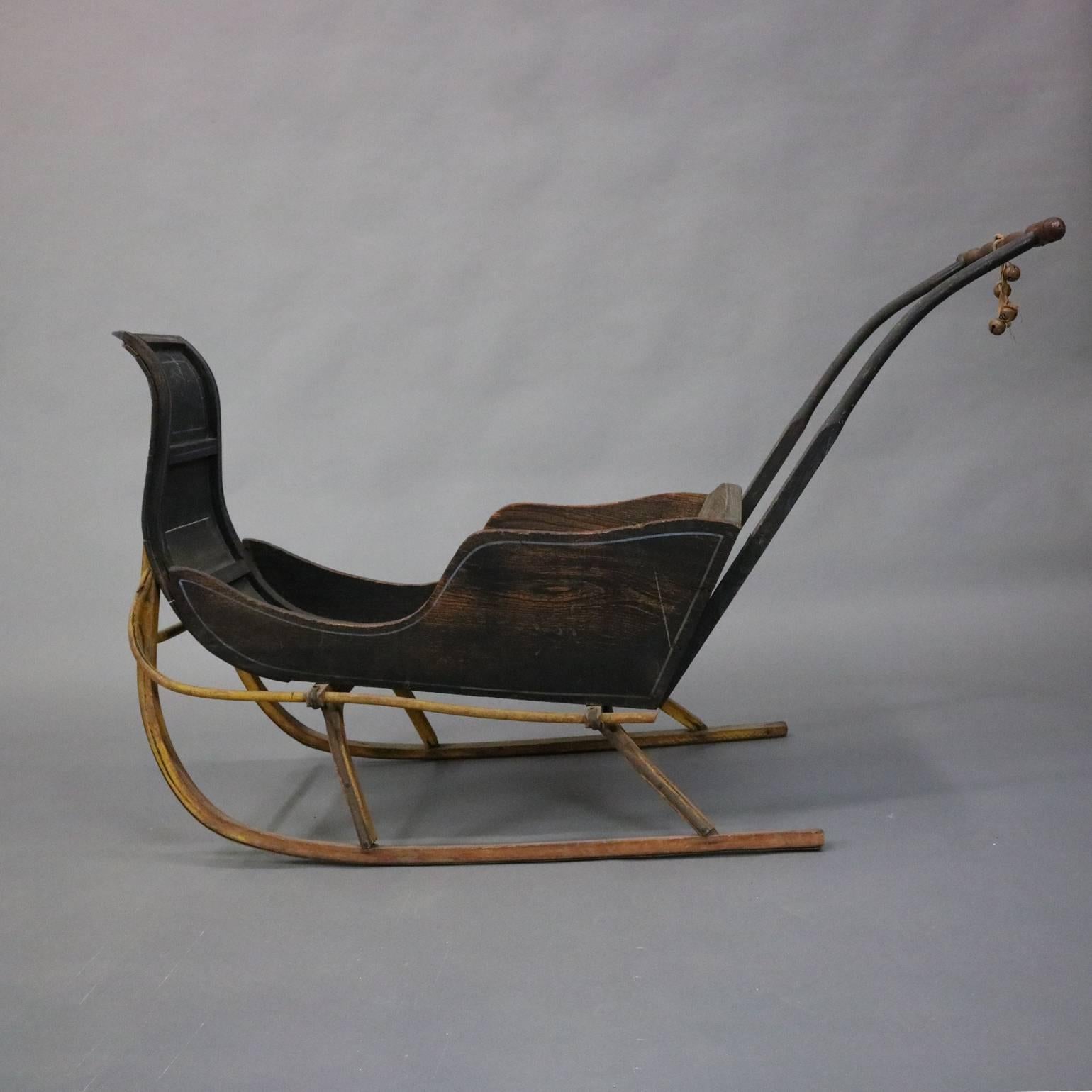 antique baby sled