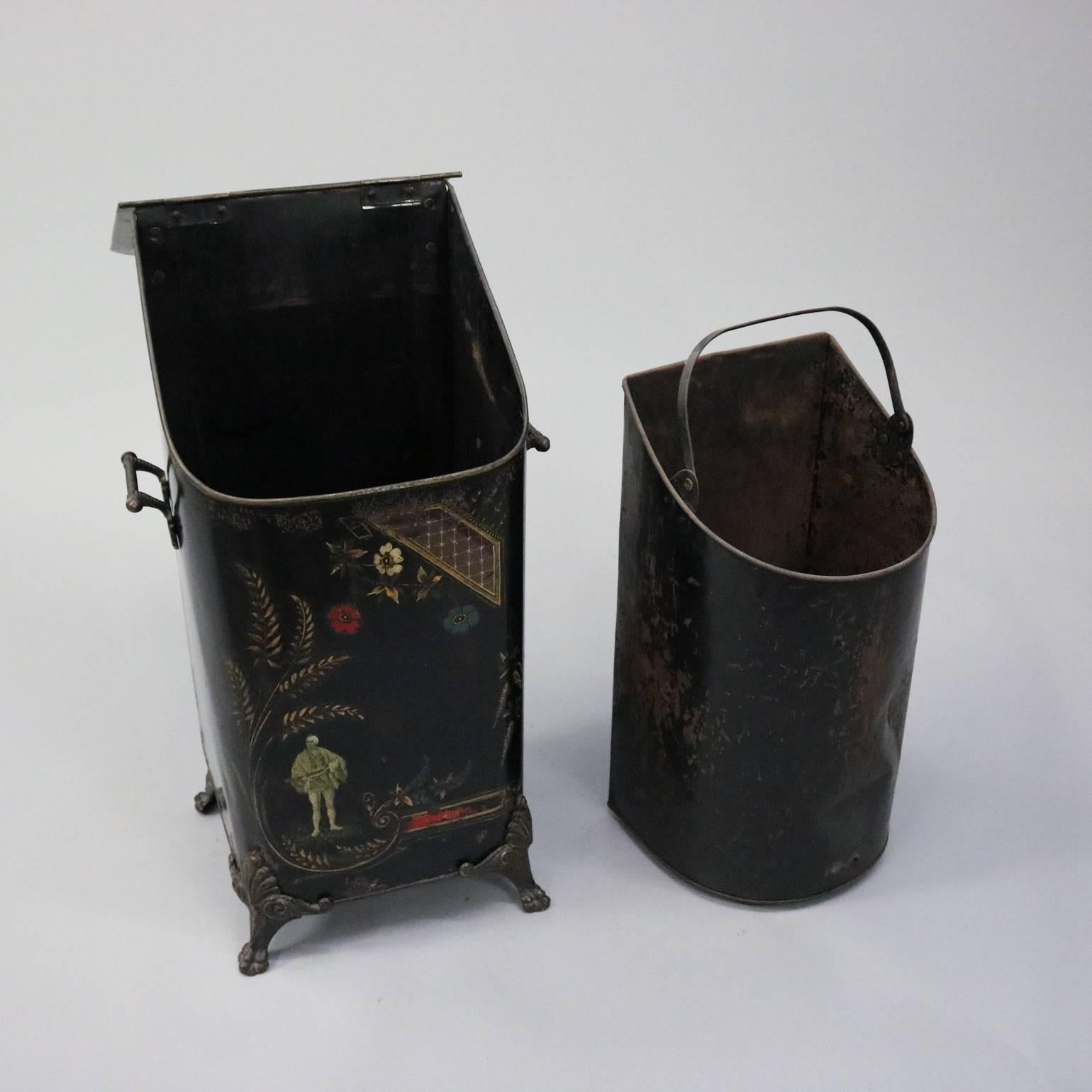 antique coal scuttle