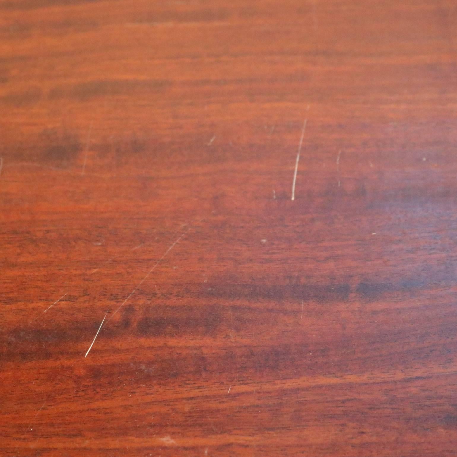 19th Century Antique Sheraton Carved Mahogany Game Table, Acanthus Decorated, circa 1830