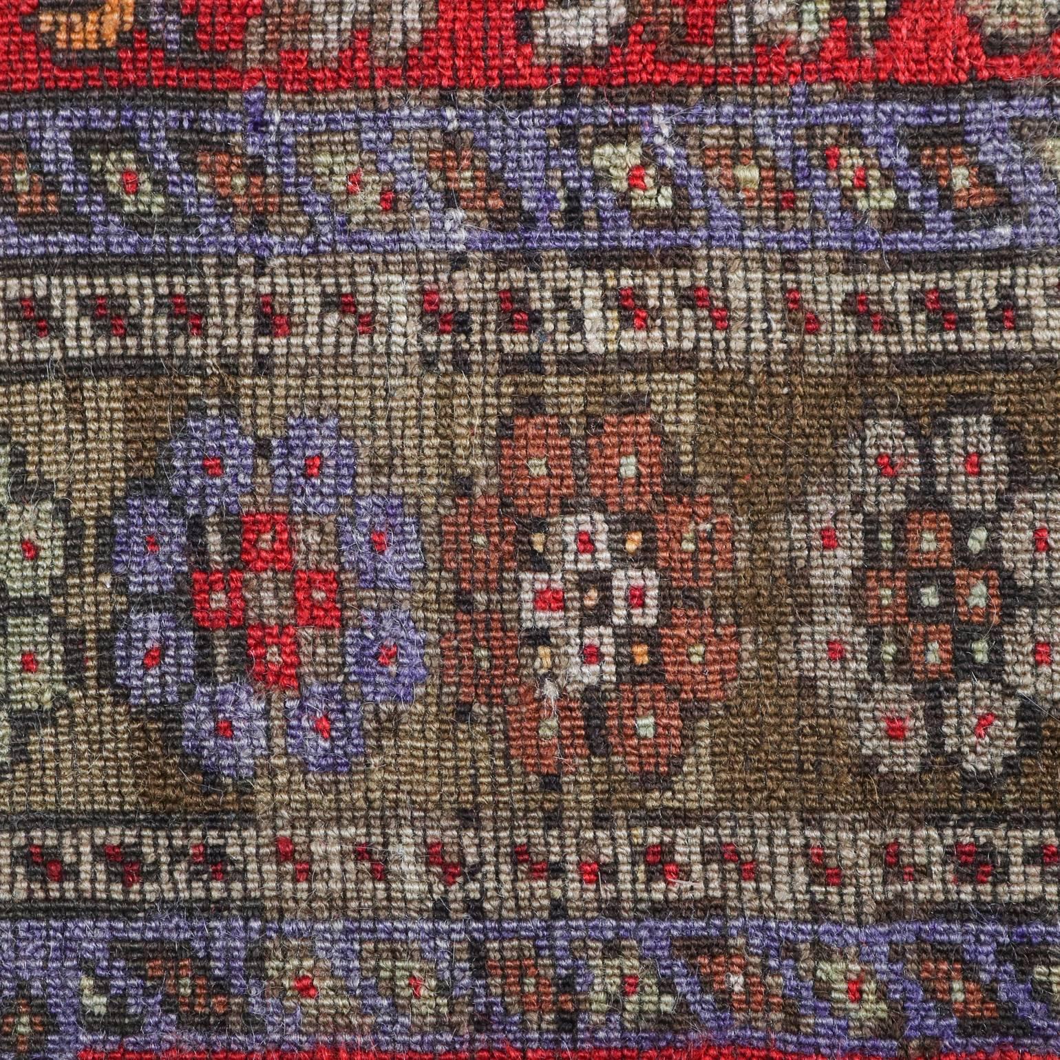 Antique Turkish Oriental Prayer Rug, Floral and Foliate Design, circa 1900 1