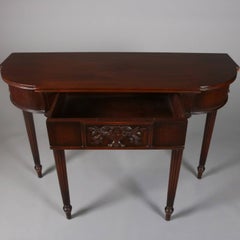 Carved Mahogany Console Table with Mirror by Elgin Simonds Co., circa 1900