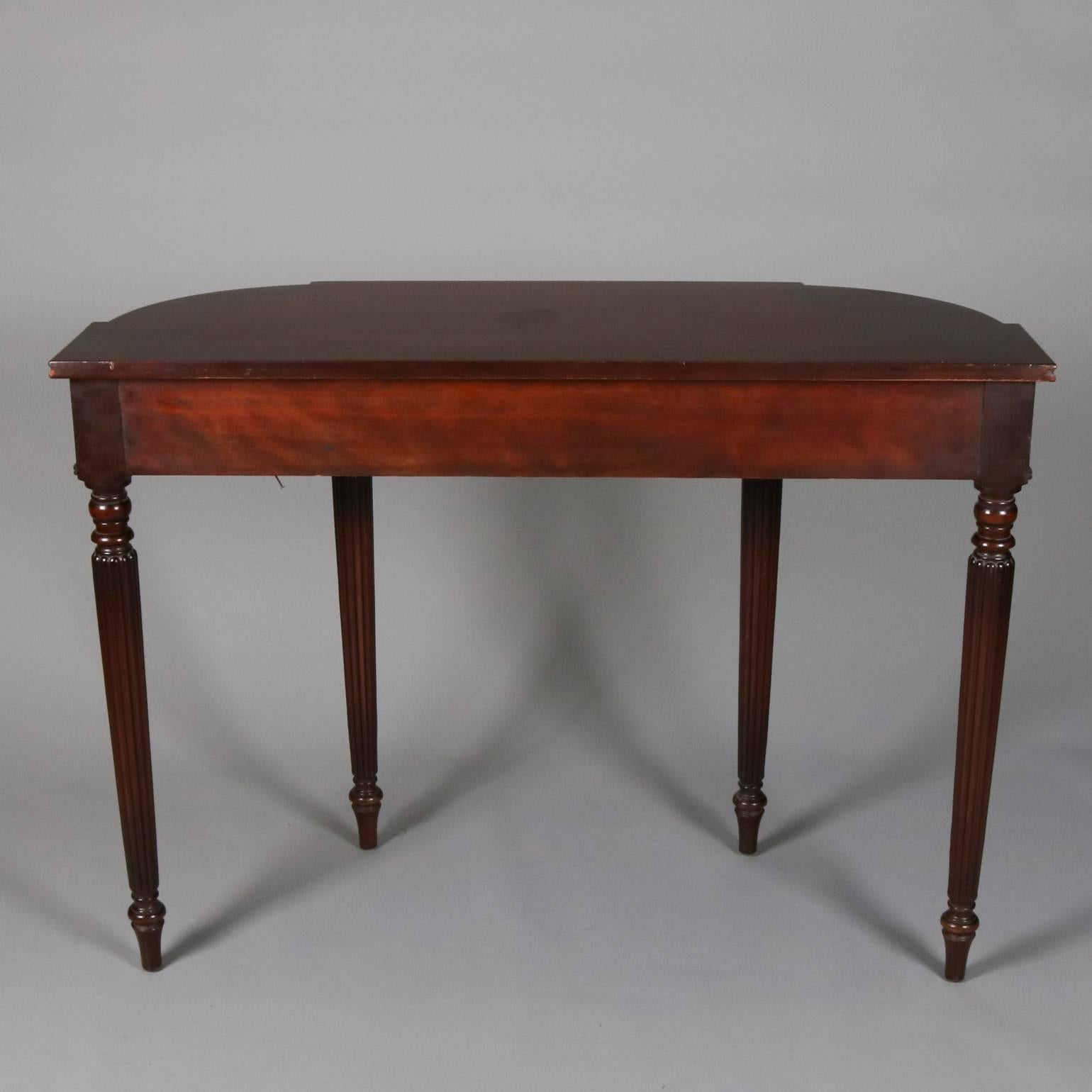 American Carved Mahogany Console Table with Mirror by Elgin Simonds Co., circa 1900