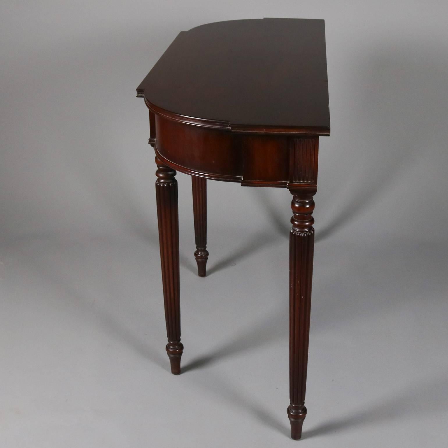 Carved Mahogany Console Table with Mirror by Elgin Simonds Co., circa 1900 In Good Condition In Big Flats, NY
