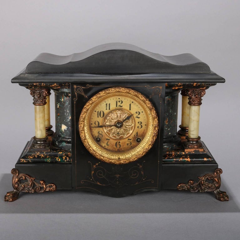 Antique Seth Thomas Adamantine Mantle Clock, circa 1900 at 1stDibs