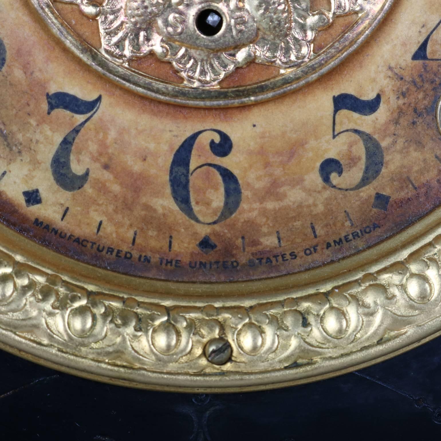 Bronze Antique Seth Thomas Adamantine Mantle Clock, circa 1900