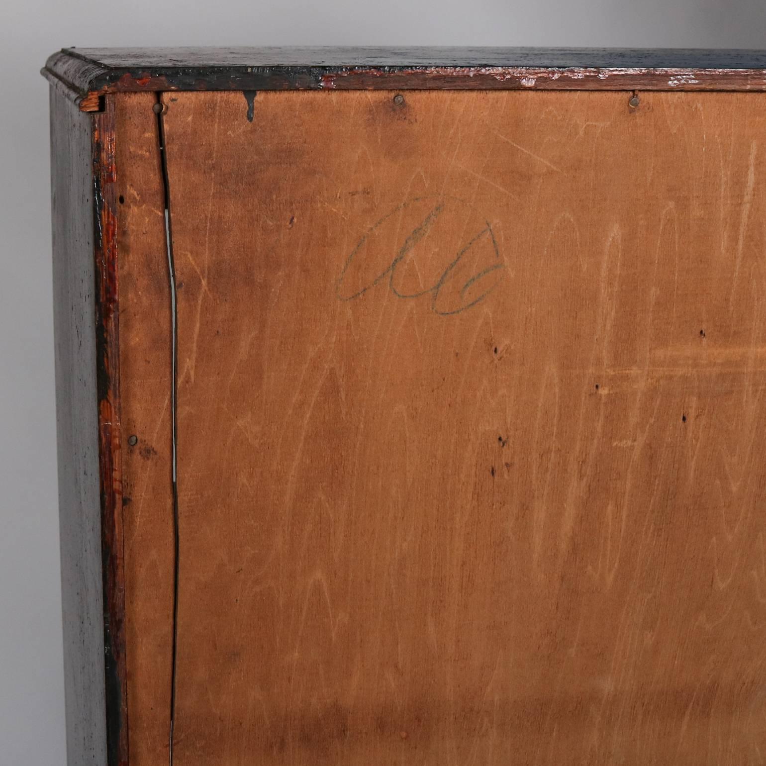 Horner Bros. Carved Oak Enclosed Bookcase, Scroll & Foliate Trim, circa 1900 3