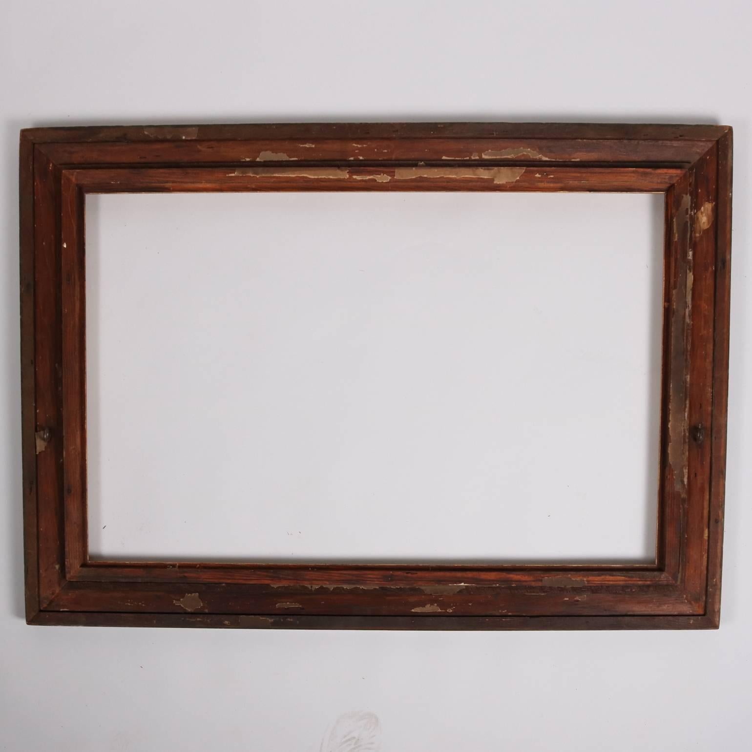 Antique Aesthetic Movement Mission Ebonized and Gilt Walnut Frame, 20th Century 1