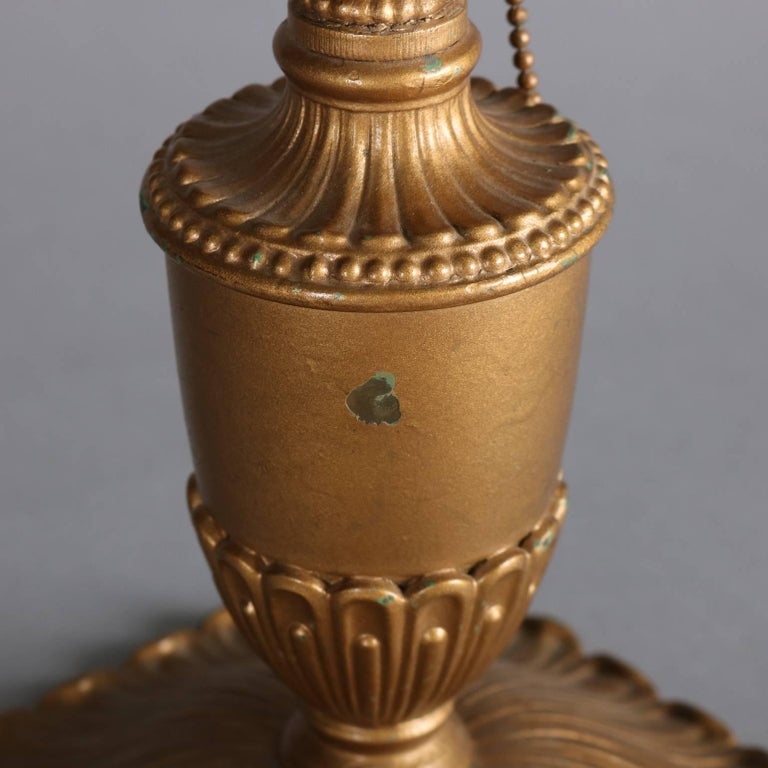 Antique Arts and Crafts Miller and Co Slag Glass Lamp ...