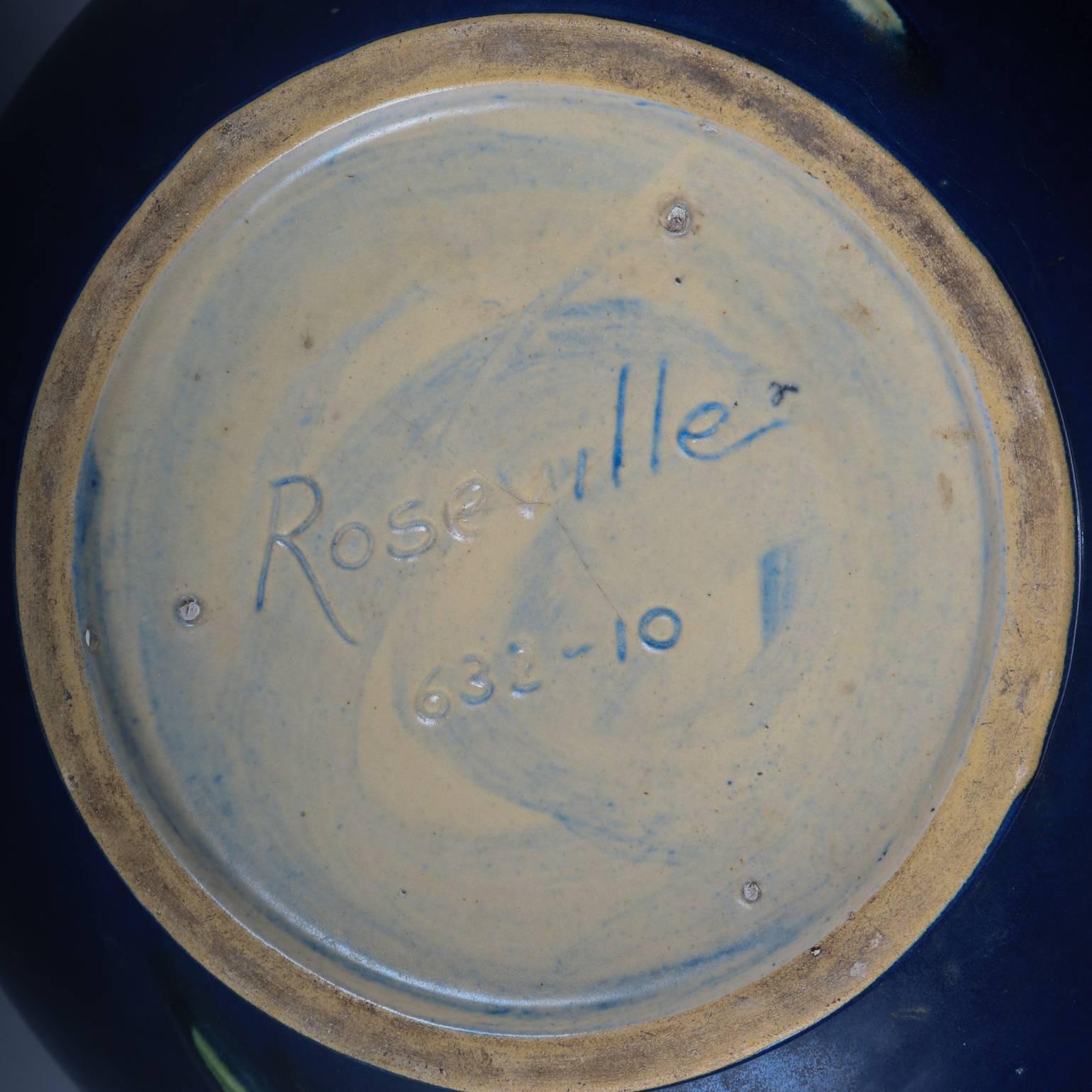 Ceramic Oversized Roseville Art Pottery Pine Cone Jardiniere, #632-10, circa 1930