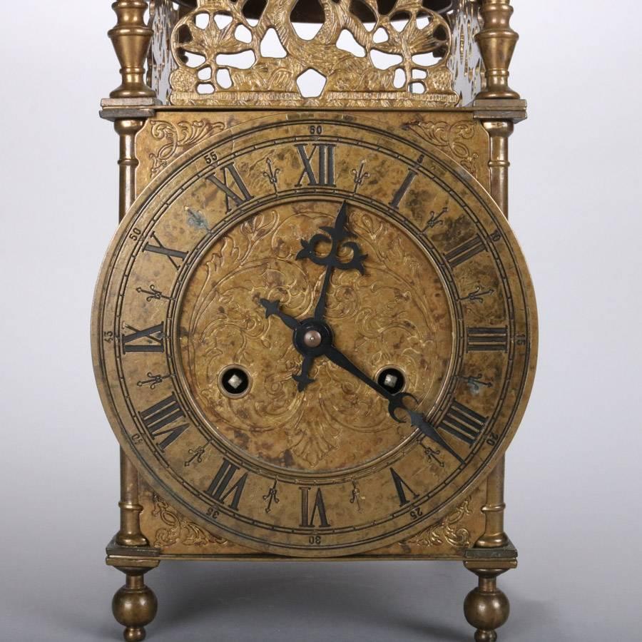 Antique George III, German Bulova Watch Co. Bronze Mantel Clock, 19th Century In Good Condition In Big Flats, NY