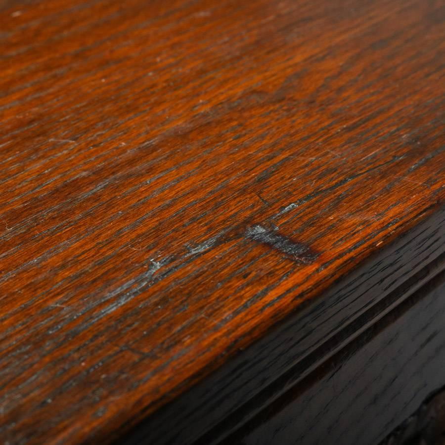 Antique Spanish Vargueno Carved Oak Drop Front Desk, 19th Century 3