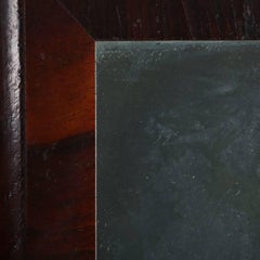 Antique Empire Ogee Flame Mahogany Wall Mirror, 19th Century
