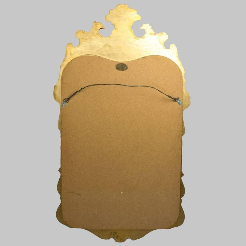 American French Louis XIV Style Figural Giltwood Henredon Natchez Wall Mirror