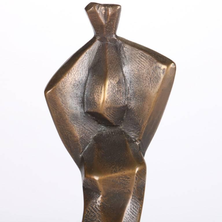 20th Century Abstract Expressionist Bronze Sculpture of Dancing Woman by Don Sottile, Signed