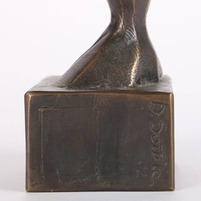 Abstract Expressionist Bronze Sculpture of Dancing Woman by Don Sottile, Signed 3