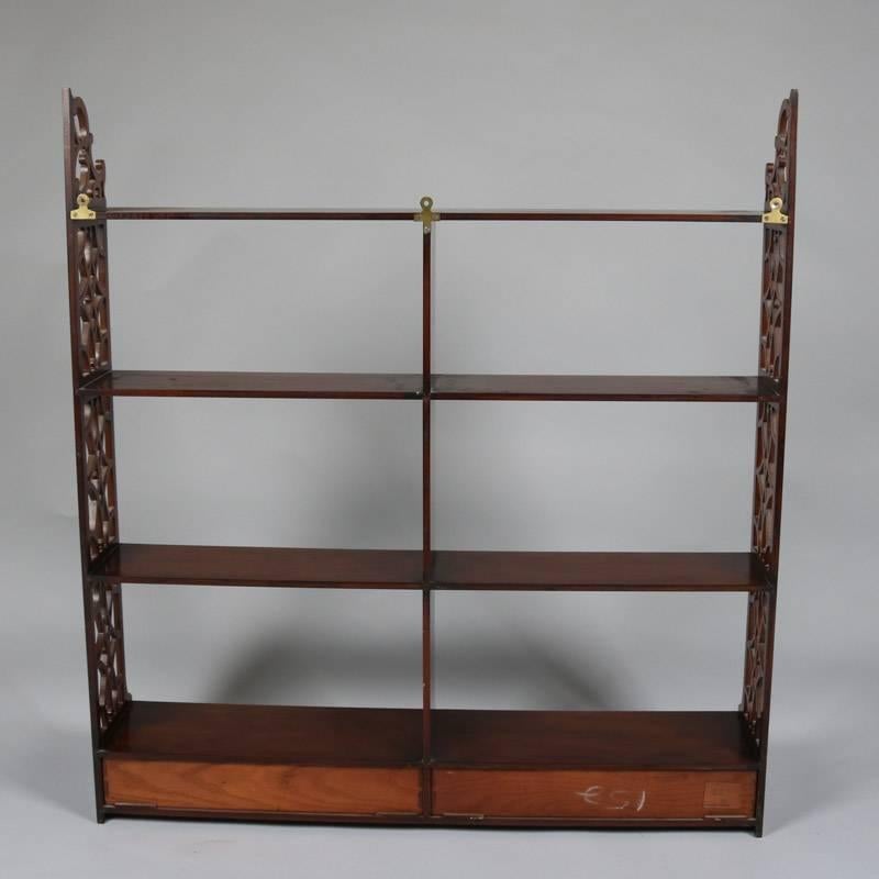 mahogany wall shelves