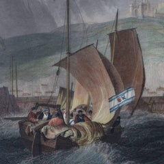 Oversized English Maritime Engraving Dover by JT Willmore after JMW Turner, 1851