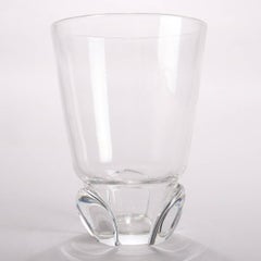 Steuben Crystal Footed Vase, Signed, 20th Century