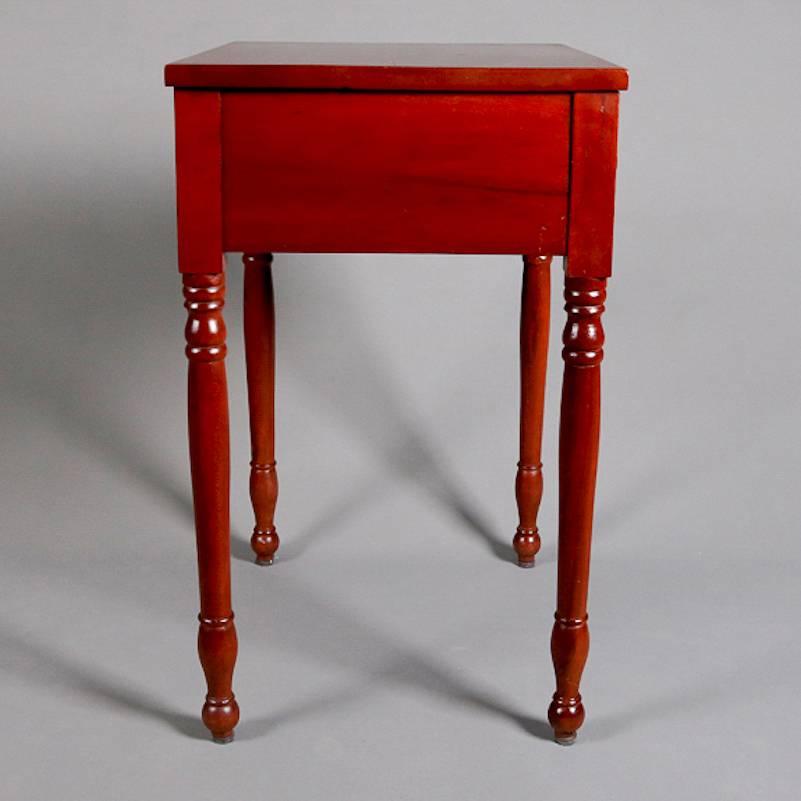 Antique Sheraton Cherry Two-Drawer End Stand, 19th Century 3