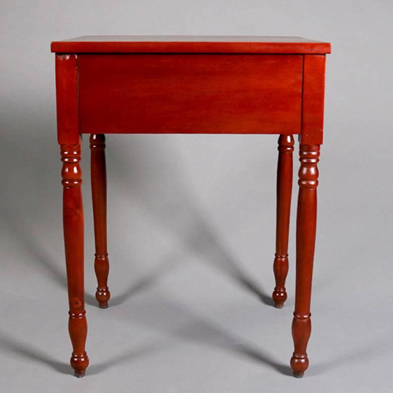 Antique Sheraton Cherry Two-Drawer End Stand, 19th Century 1