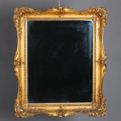 Antique French Louis XV Style Giltwood Wall Mirror, Early 20th Century