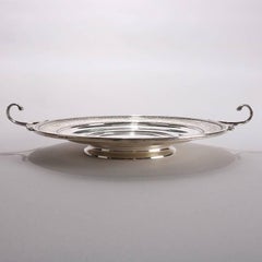 Neoclassical English Wedgwood Sterling Silver Acanthus Handled Tray, 14.11 toz