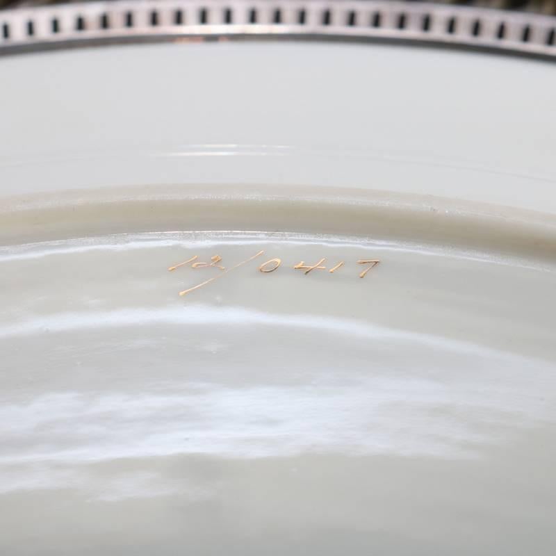 Lenox Porcelain Charger with Central Floral Urn Display 3