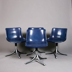 Set of Four, Mid-Century Modern Knoll School Bucket Chairs, 20th Century