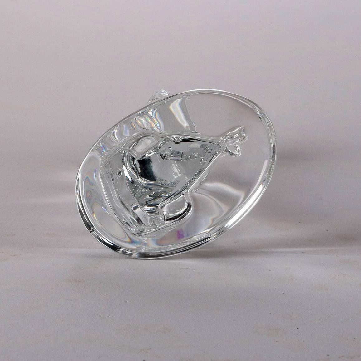 French Baccarat Figurine Crystal Putting Golfer Paperweight, Signed 20th Century In Good Condition In Big Flats, NY