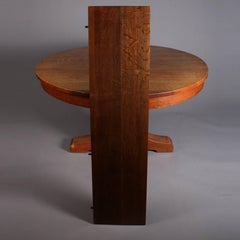 Antique Arts & Crafts Mission Oak L. & J.G. Stickley Table with Four Leaves