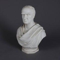 Oversized English Copeland Parian Bust of Daniel Webster by King