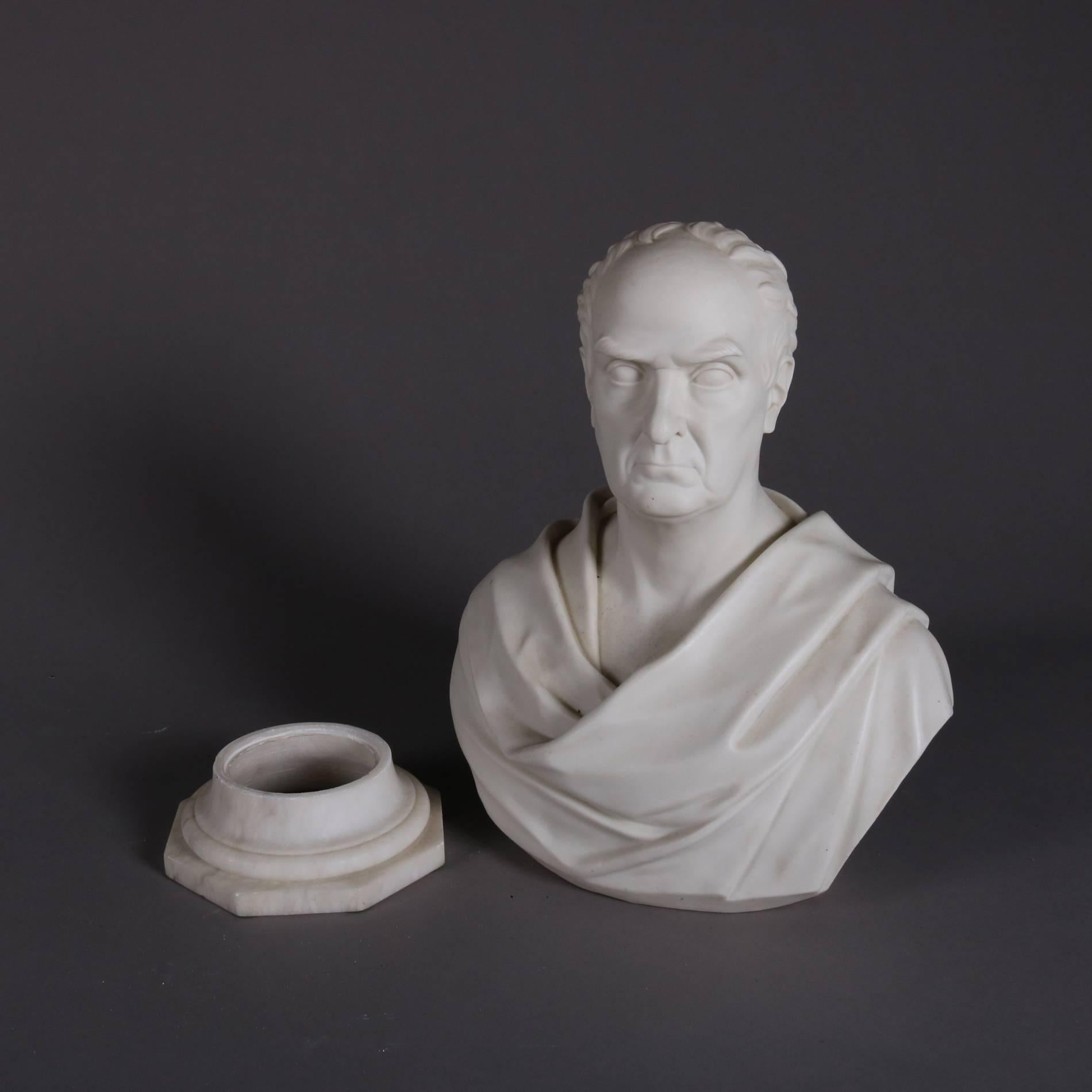 Oversized English Copeland Parian Bust of Daniel Webster by King 2