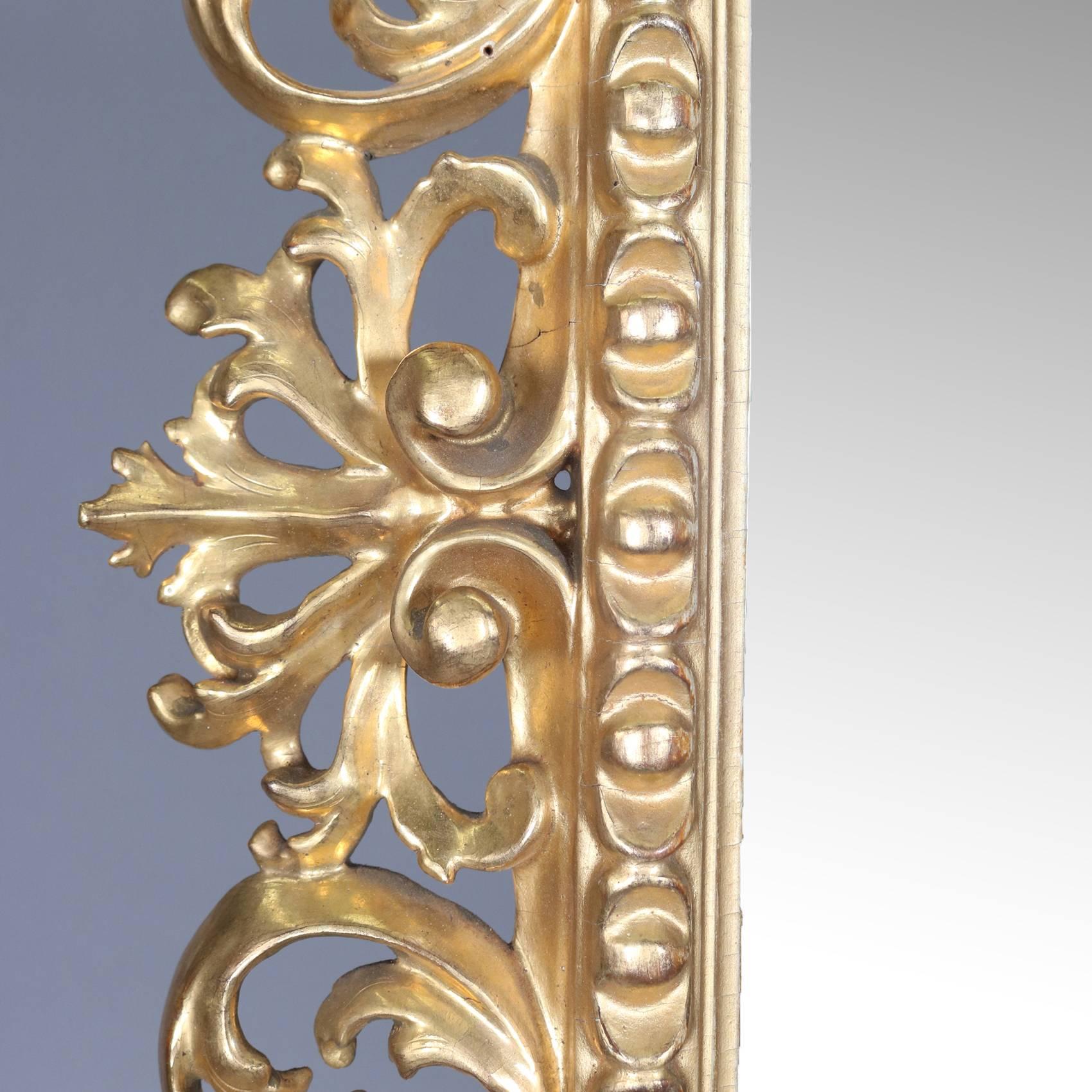 Italian Rococo Style Reticulated Foliate Form Giltwood Mirror, 20th Century 6