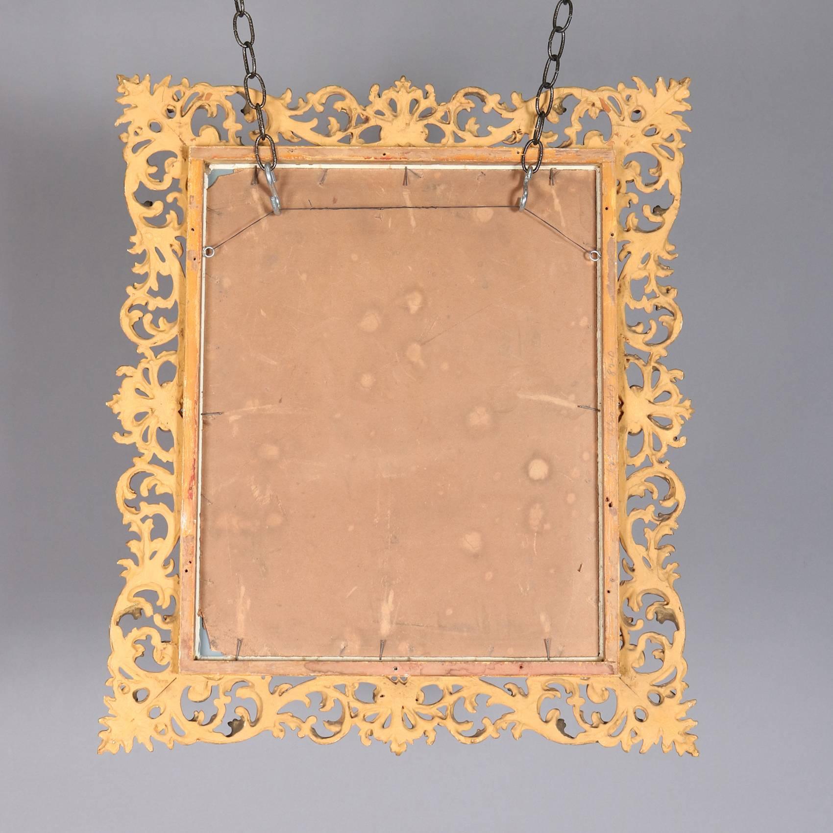 Italian Rococo Style Reticulated Foliate Form Giltwood Mirror, 20th Century 3