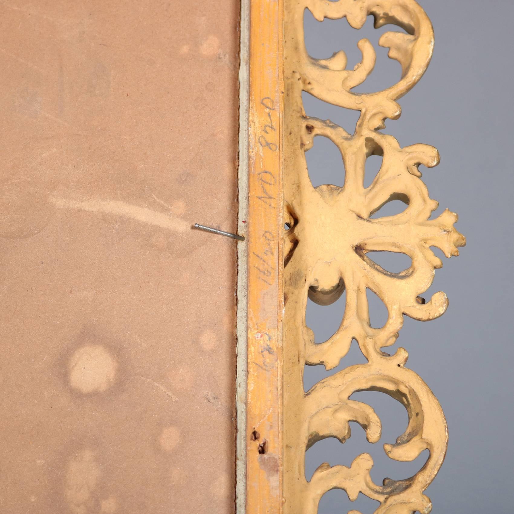 Italian Rococo Style Reticulated Foliate Form Giltwood Mirror, 20th Century 5